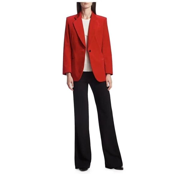 Theory Red Velvet one button Blazer XS - Picture 4 of 10